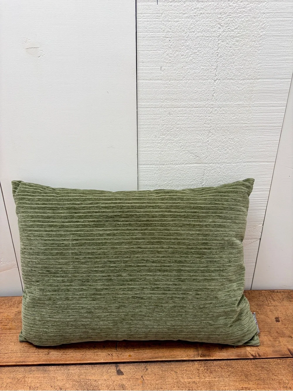 EverGrace Ribbed Velvet Accent Pillow - Soft Textured Throw Cushion 14x20”